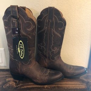 JB Dillon Brown Cowboy Boots